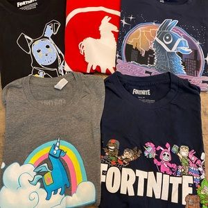 SOLD: Fortnite Kids Shirt Bundle of 5